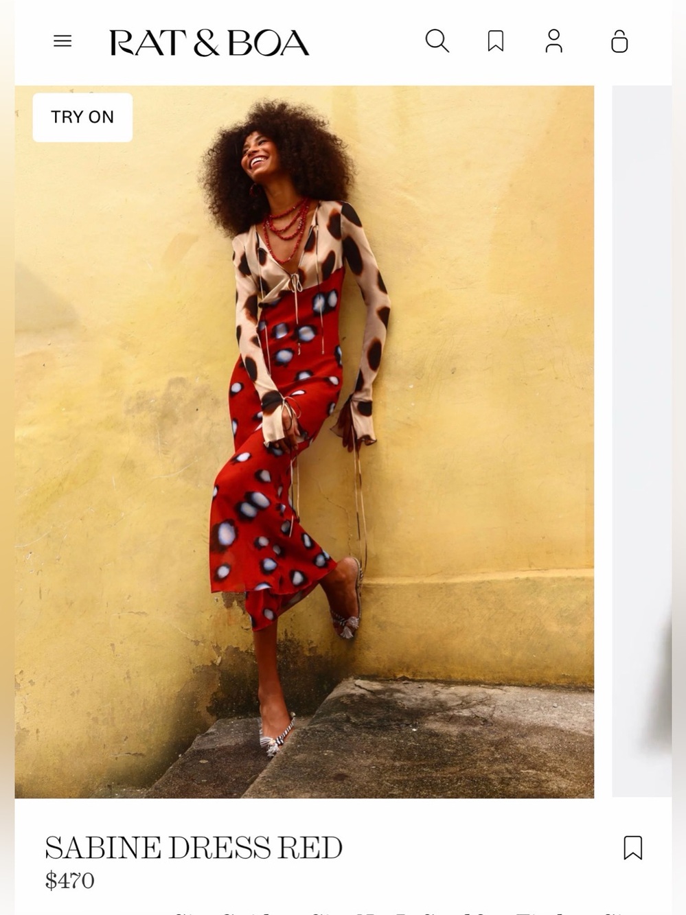 RAT & BOA SABINE DRESS RED